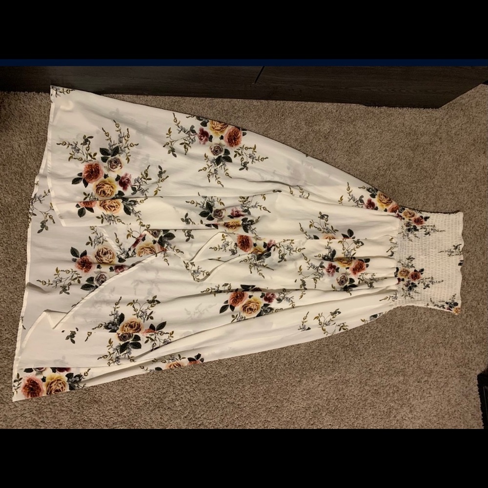 White floral dress